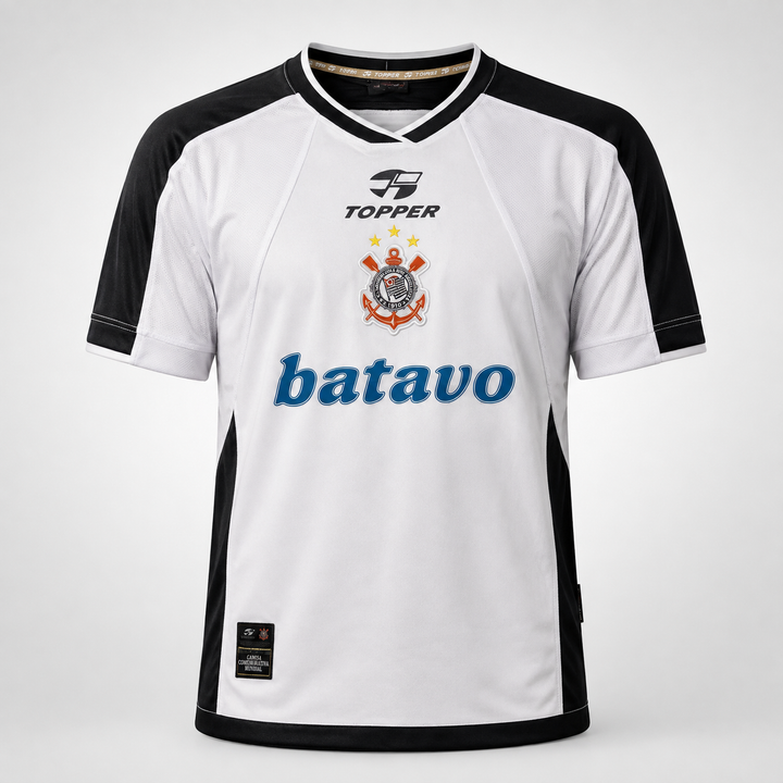Queima de Estoque - Camisa Retrô Corinthians 2000 Branca - Tamanho M